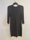 Philosophy Charcoal Gray Long-sleeve Knit Dress Bodycon Midi Chic Size Small