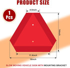 2 Sets 14 X 16 Inch Slow Moving Vehicle Signs With Mounting Bracket  Aluminum Sl