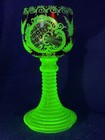 Uranium Vaseline Bohemian Egermann Style Roemer Wine Glass