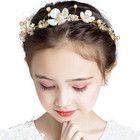 Kids Wedding Hair Accessories  Floral Princess Headpiece Pearls Tiara First Comm