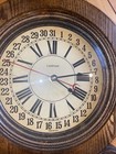 Vintage Oak Kitchen Wall Clock Landmark Hanging Pendulum Battery-works