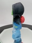 Handcrafted Resin Urban Skull Art Toy Figurine Green   Translucent Blue Gothic