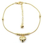 Gold Heart Bead Anklet For Women Dainty Ankle Bracelet Beaded Chain Jewelry