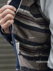 Men s Rugged Bronson Blanket Lined Type 2 Selvedge Denim Jacket Sanforized