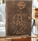 Handmade Leather Journal Wolf Embossed Vintage Notebook Diary 7 x5  200 Pages