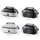 Electric Roaster Oven 18-26qt Turkey Roaster Oven W self-basting Lid 1450w