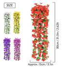 2pcs Artificial Fake Hanging Flowers Vine Plant Home Garden Decor Indoor Outdoor