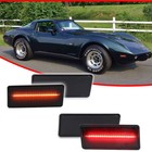 4pcs Smoked Led Front   Rear Side Marker Lights For 1974-1979 Chevy Corvette C3