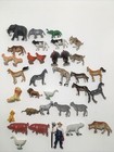 Lot Of 35 Plastic Farm Animals And Wild Animals