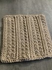 Handmade Set Of 3 Crochet Cotton Dish Cloths Or Wash Cloths 7x7  Inches  new 