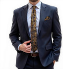 Mens Tie Set Silk Solid Paisley Necktie And Pocket Square Cufflinks Classic Form