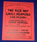 Vtg Orig 1992 Red Hot Chili Peppers Benefit Concert Handbill fridge Magnet Frame
