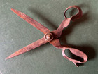 Antique 13  Tailor Dressmaker Shears Heavy Steel Scissors Marked Newark Nj