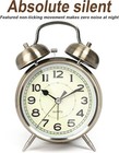 Super Loud Alarm Clock For Heavy Sleepers Adults twin Bell Retro 4 Inch Silent 