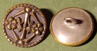 Antique Victorian Or Edwardian-era Brass Floral Picture Button  5 8 Inch 