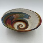 Handmade 7 75    Multicolor African Zulu Telephone Wire Woven Bowl Basket