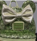 2025 Disney Park Tinker Bell Green Sequin Loungefly Mini Backpack Peter Pan Nwt