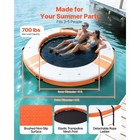 Uimoso 8ft Inflatable Floating Dock Round Mesh Pool With Bag   Removable Ladder