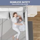 U-shape Toddler Bed Rail For California King Bed - Modern Grey Safety Guard