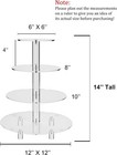Jusalpha Large 4 Tier Acrylic Round Cake Stand Cupcake Stand Dessert Tower Tea P