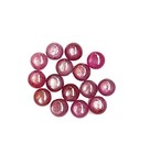 Natural Fine Ruby Star 7 Mm Round Shape Cabochon Loose Gemstone 15 Piece Lot