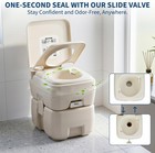 Portable Toilet 5 3 Gallon Dual Flush Porta-potty Travel Camping Hiking Outdoor