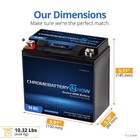 Chrome Batteryytx14-bs Bluetooth Atv Utv Battery For Honda Polaris Can-am 12v