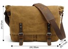 Men s Waxed Canvas Messenger Bag Shoulder Crossbody Laptop Bag Satchel  m49_a   