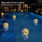 Solar Floating Pool Lights  Glow In The Dark Warm White Solar Pool Lights Tha   