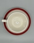 Vintage Buffalo China Restaurant Ware Air Brush Red Tea coffee Cup    Saucer 