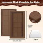 2 Pcs Chocolate Bar Mold Deep Dubai With Scraper  Thick Large Silicone Chocolate