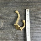 Lot Of 4 Vintage Brass Hardware Hooks Coat Hanger Hooks Various Sizes