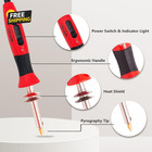 Wood Burning Pen Kit Leather Burner Tool   26 Letter   8 Stencil