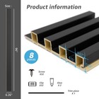 8-pack 96 x6  Wpc Slat Wall Panel 3d Wall Panel Cover 32sq ft