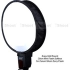 Easy-fold Round Mini Flash Softbox Diffuser Reflector For Nikon Canon Speedlight