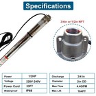 2  Od 1 2hp Deep Well Submersible Pump 220v 4 4gpm 164ft Max 33ft Cord 3 4in Npt