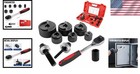 Knockout Hole Punch Driver Kit  6 Piece Set  Hardened Steel Conduit Cutter Tool