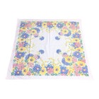 Vintage Floral Tablecloth 47x49   As Is Cutter
