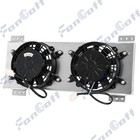 Aluminum Transmission Oil Cooler Shroud 2x 6   120w Fan For Tru-cool 40000 Gvw