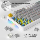 Ak96 Smart Mechanical Keyboard Gaming 96 Keys Led Backlit Wired Usb Grey