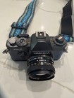 Vintage Yashica Fx-d Quartz 35mm Slr Film Camera With Ml 50mm Lens   Strap