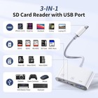 Usb C Sd Card Reader usb C For Iphone 15 16 ipad mac laptop   3 In 1 Sd White 