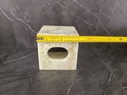 Light Green And White Onyx Tissue Box Cover  6 X 6 Inch Square Stone Facial Box