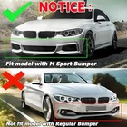 Front Bumper Lip Splitter Spoiler Compatible With Bmw 4 Sport Model-gloss Black