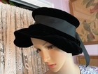 Valerie Modes Slouchy Black Velvet Hat  Union Label
