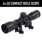 Pinty Compact 4x32 Rifle Scope Crosshair Mil Dot Optics Hunting Scope W  Mounts