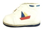 De Osu -baby Boys Vintage White Leather Sailboat  Boots -european Shoes - Sz 1-6