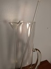 Vintage Hand Blown Glass Martini Cocktail Pitcher  Glass Stir Stick  Barware