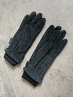 Vtg Thinsulate Thermal Insulation Womens Black Suede Leather Lined Gloves Sz L