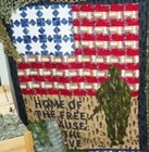 Quilt Kit  because Of The Brave  Soldier New Includes 2 Fabric 3 n-1 Pattern